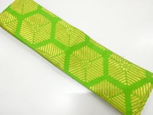 亀甲に花模様織り出し　踊り用男物角帯